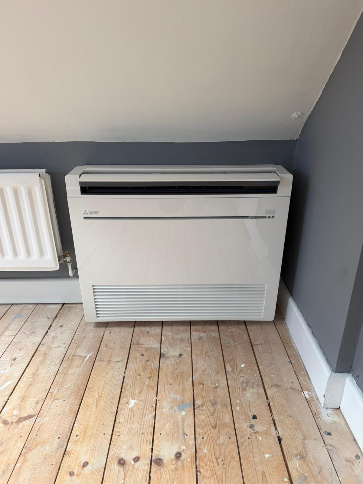 Wall mounted air conditioning installation in Leicester